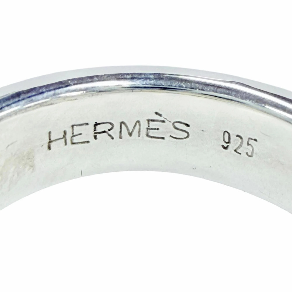 HERMES Ceinture Ring, 925/750 Combination, Silver/Gold, Weight 5.7g, Women's. - Picture 6 of 9